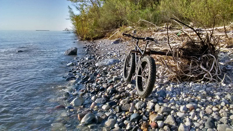 pentwater fatbike beach ride